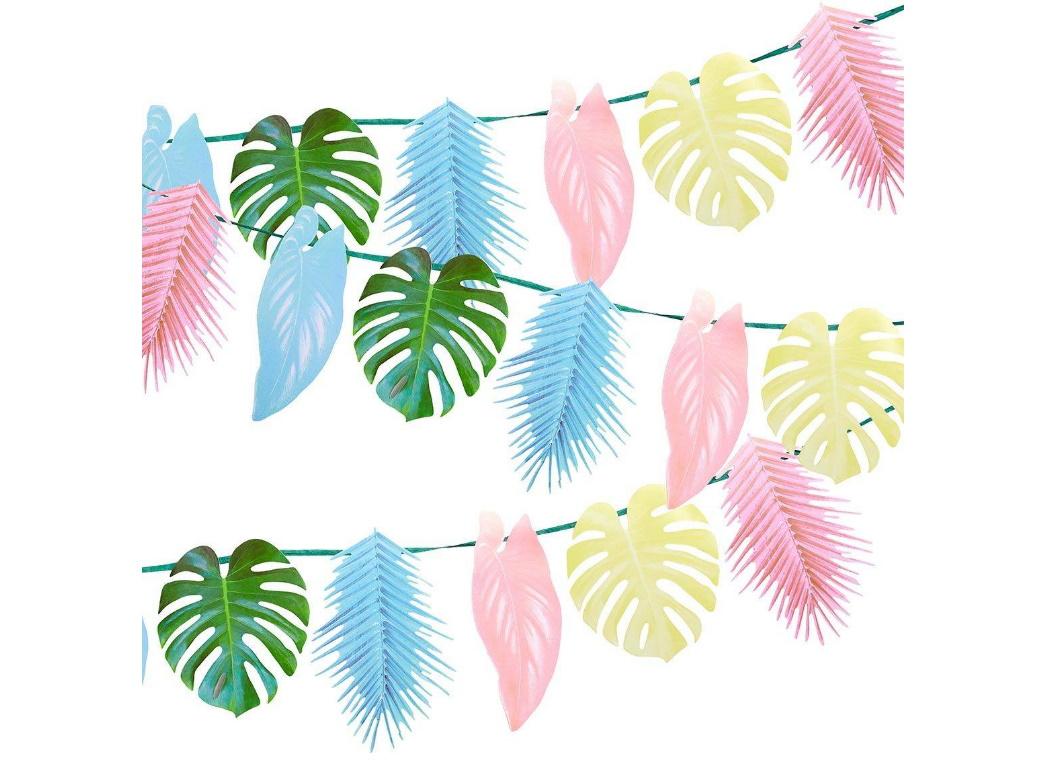 Tropical Fiesta Pastel Palm Leaf Garland