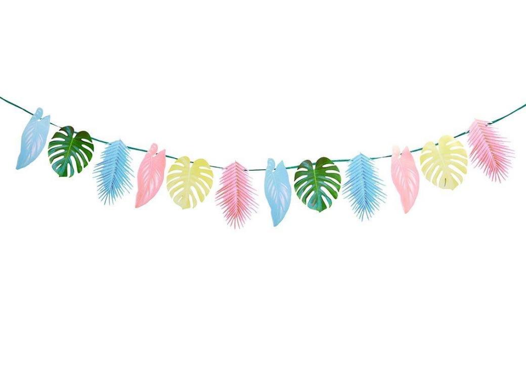 Tropical Fiesta Pastel Palm Leaf Garland