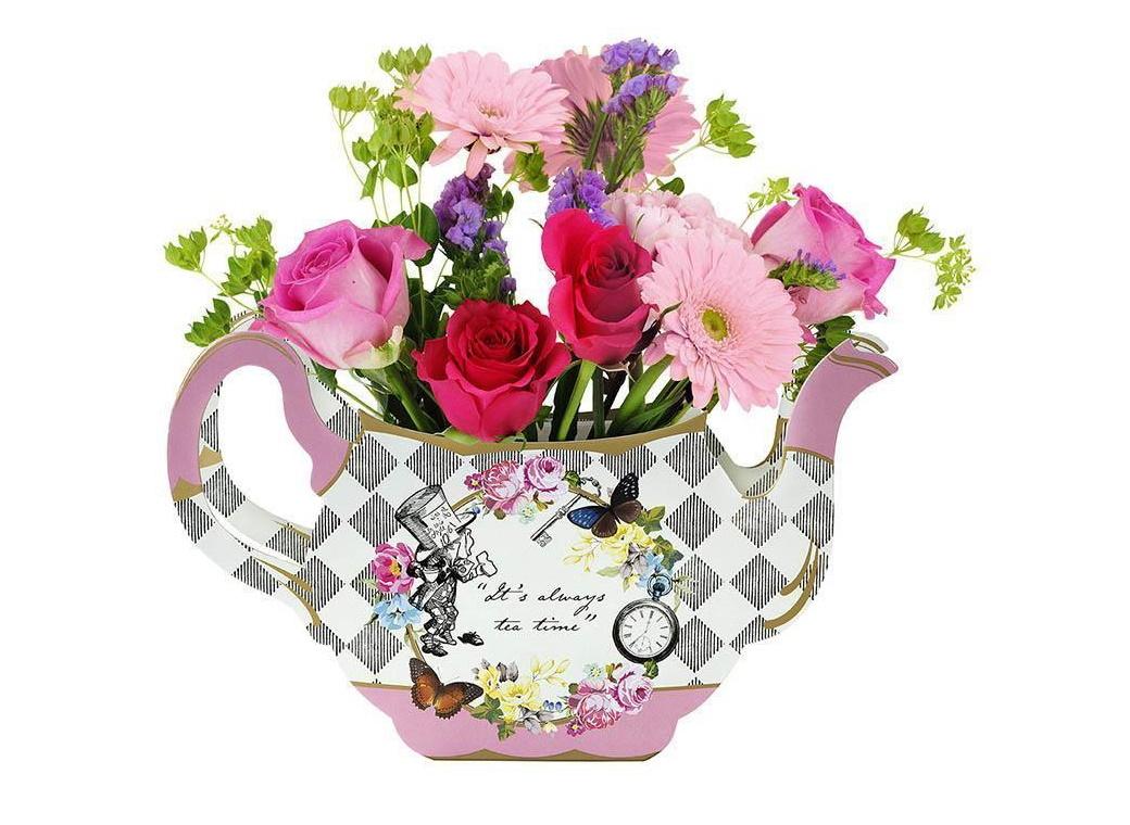 Truly Alice Whimsical Teapot Vase