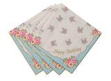 Truly Scrumptious Blue & Pink Floral Napkins 20pk