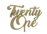 Twenty One Classic Cake Topper - Gold