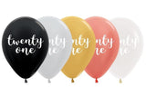 Metallic Twenty One Balloons 5pk