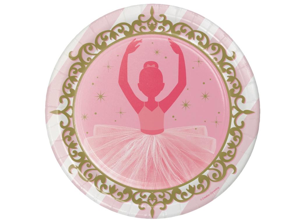 Twinkle Toes Ballerina Dinner Plates 8pk