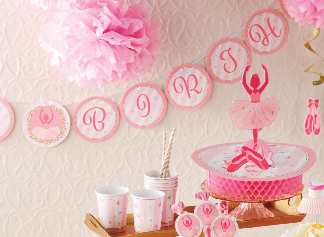 Twinkle Toes Ballerina Happy Birthday Banner