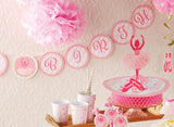 Twinkle Toes Ballerina Happy Birthday Banner