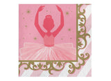 Twinkle Toes Ballerina Lunch Napkins 16pk