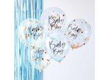 Twinkle Twinkle Baby Boy Confetti Balloons 5pk