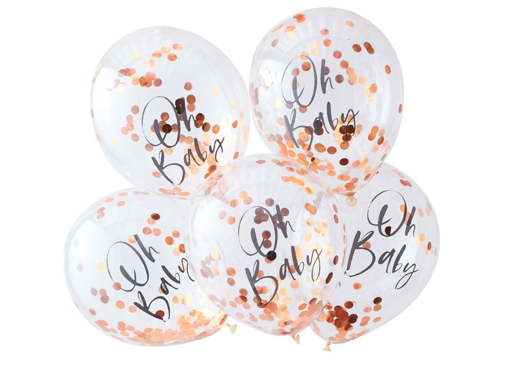 Twinkle Twinkle Oh Baby Confetti Balloons 5pk