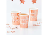 Twinkle Twinkle Rose Gold Cups 8pk