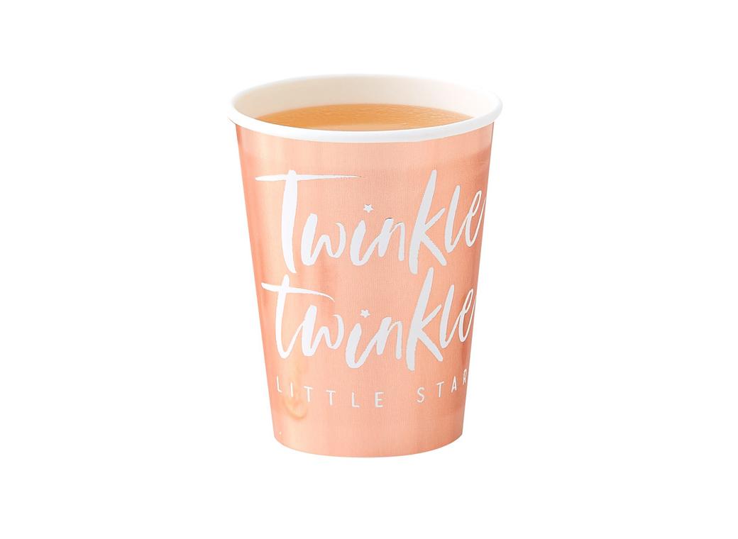 Twinkle Twinkle Rose Gold Cups 8pk