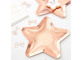 Twinkle Twinkle Rose Gold Star Plates 8pk