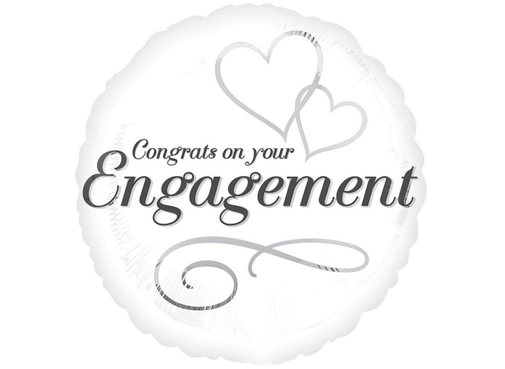 Two Hearts Engagement Foil Balloon