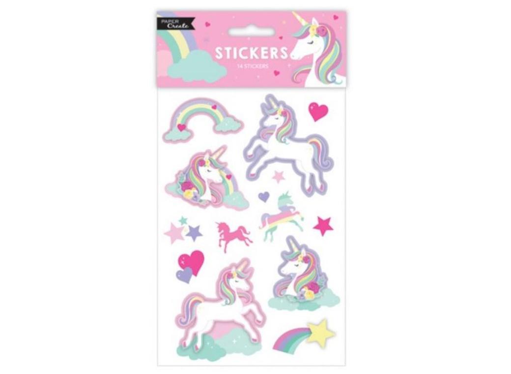 Unicorn 3D Sticker Sheet