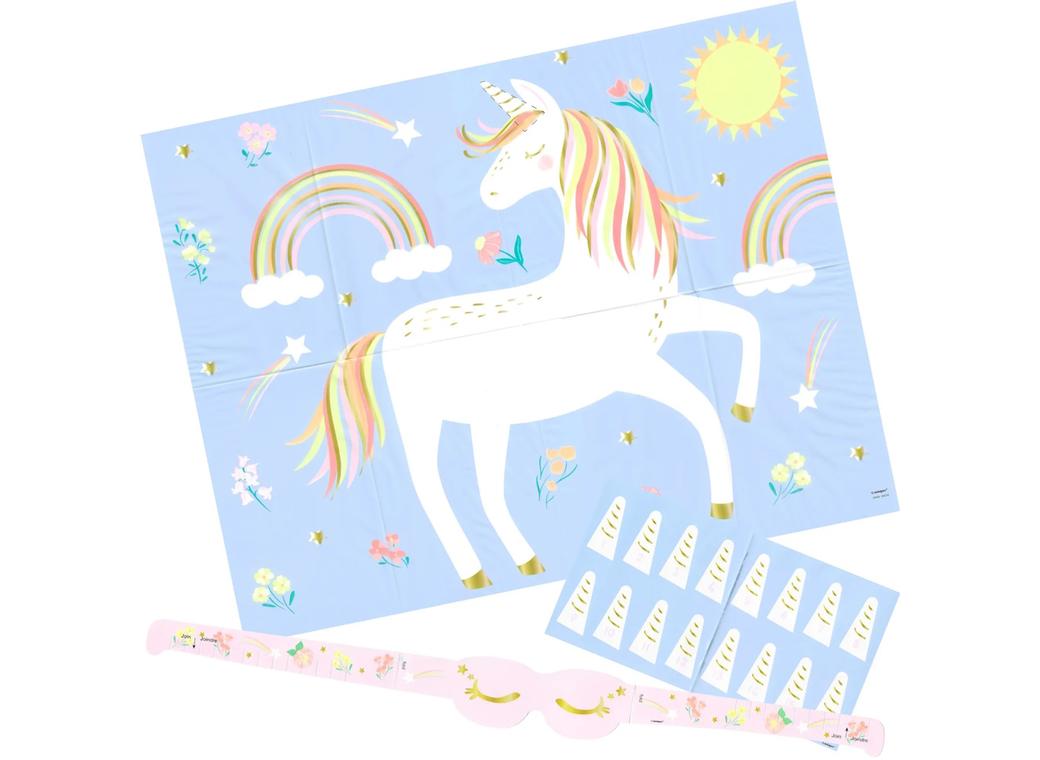 Pin the Horn on Unicorn Party Game