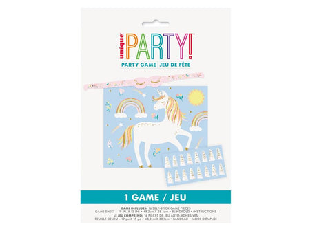 Pin the Horn on Unicorn Party Game