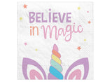 Unicorn Party Lunch Napkins 16pk