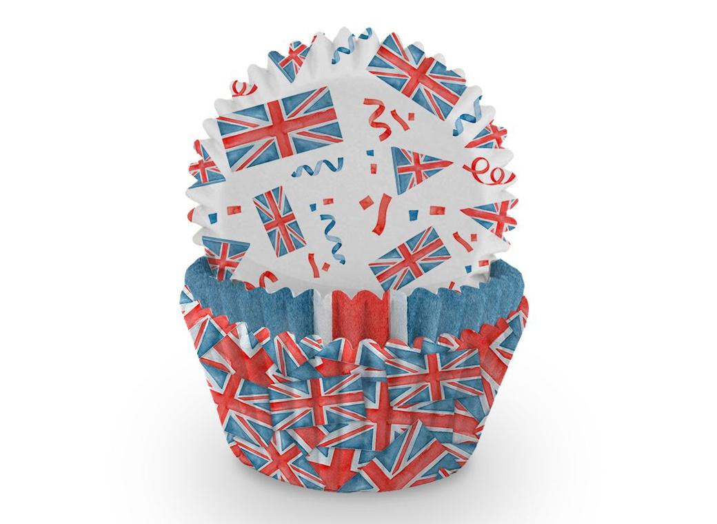 Union Jack Cupcake Cases 75pk