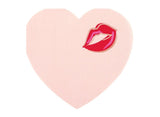 Pink Heart Shaped Lunch Napkins 16pk