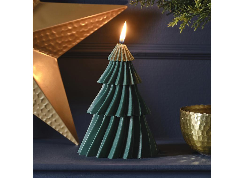 Green Tree Shaped Christmas Candle