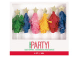 Vibrant Christmas Tree Cake Toppers 6pk