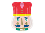 Vibrant Christmas Nutcracker Shaped Plates 8pk