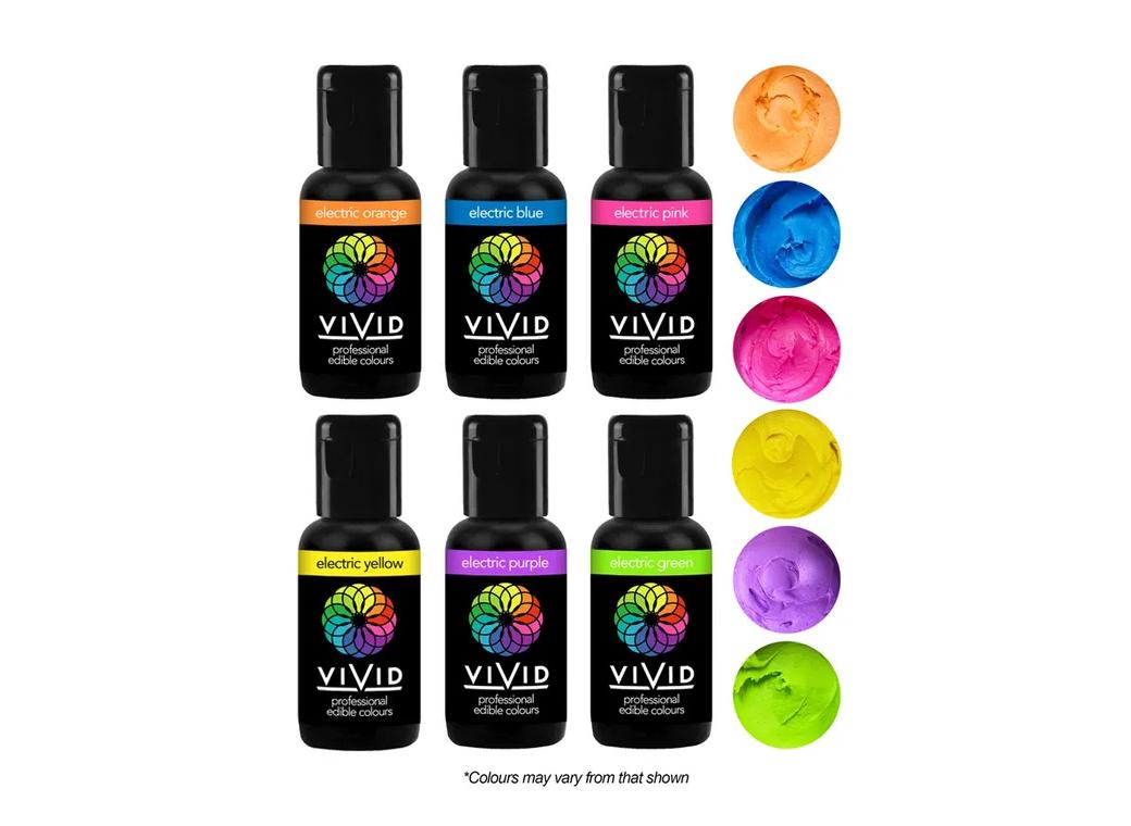 Vivid Gel Colours 6 Pack - Electric