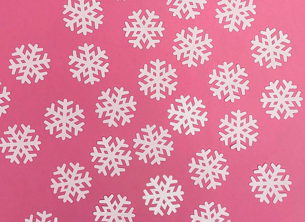 Edible Wafer Toppers - Snowflakes