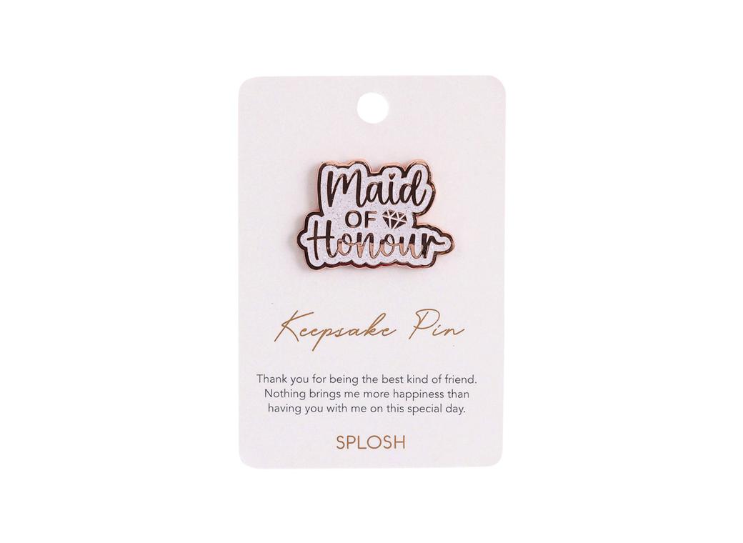 Wedding Keepsake Pin - Maid of Honour