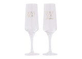 Wedding Love You Wine Glass Set