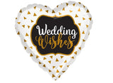 Wedding Wishes Heart Shaped Foil Balloon