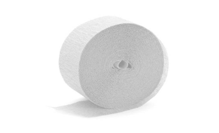 Crepe Paper Streamer - White