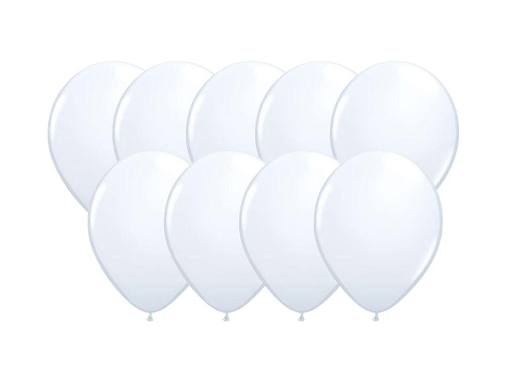 White 12cm Balloons 50pk