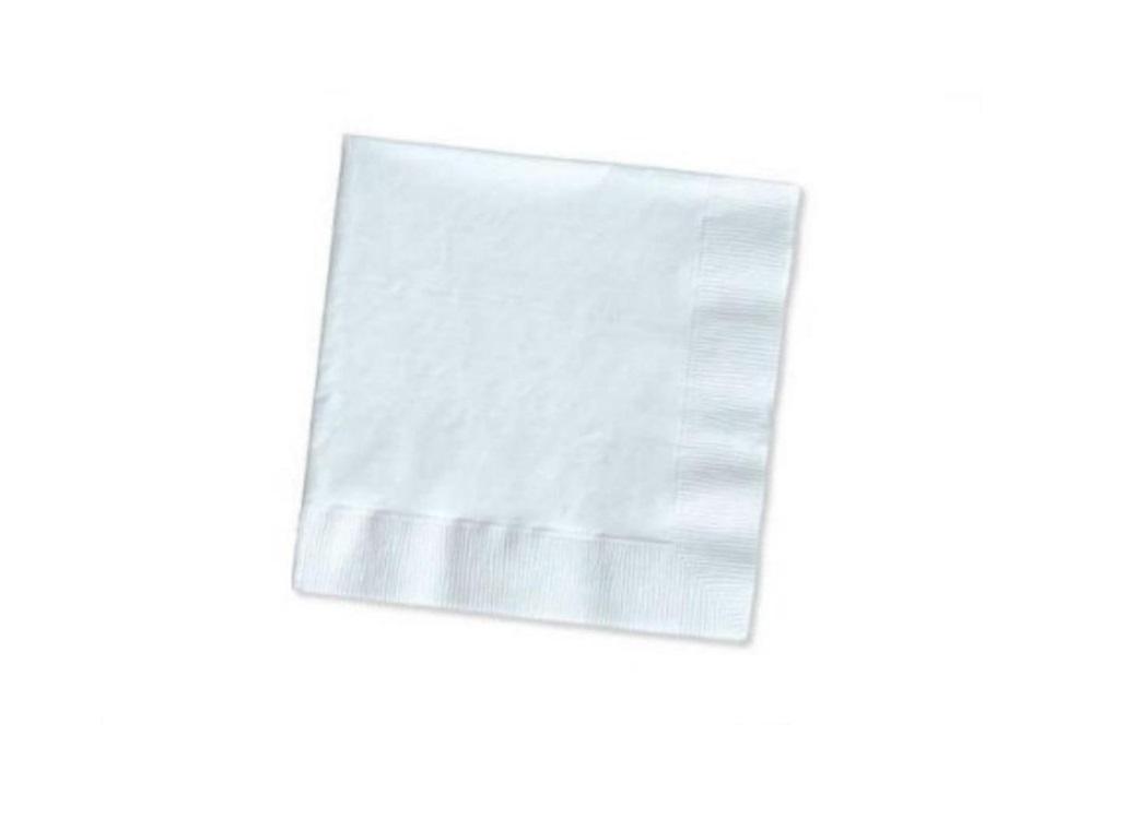 White Beverage Napkins 40pk