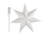 White Christmas Tree Star Topper