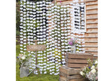 White Flower Curtain Backdrop