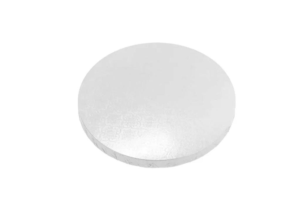 White 15mm Masonite Cake Board Round - 6"