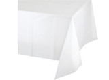 White Plastic Table Cloth