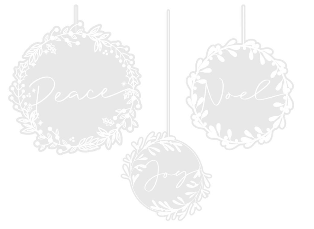 White Wreath Christmas Window Decals