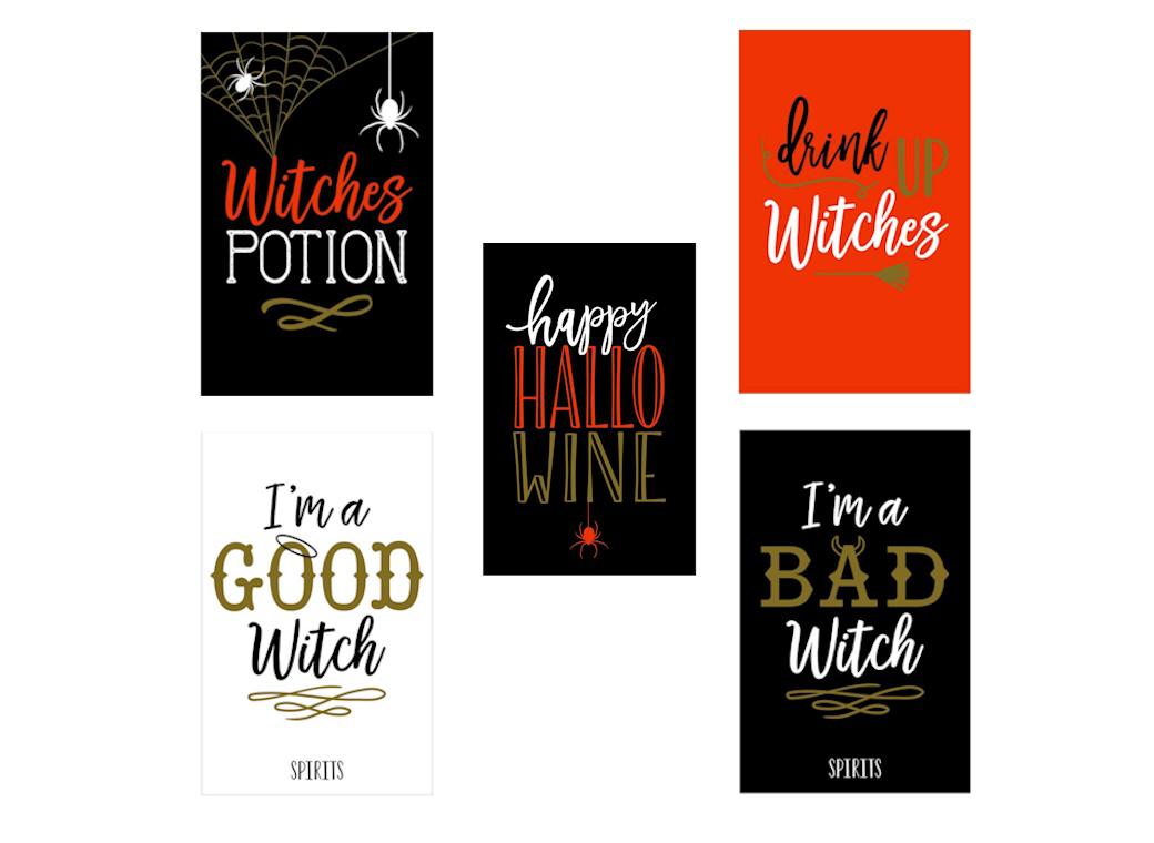 Wicked Bottle Labels 5pk