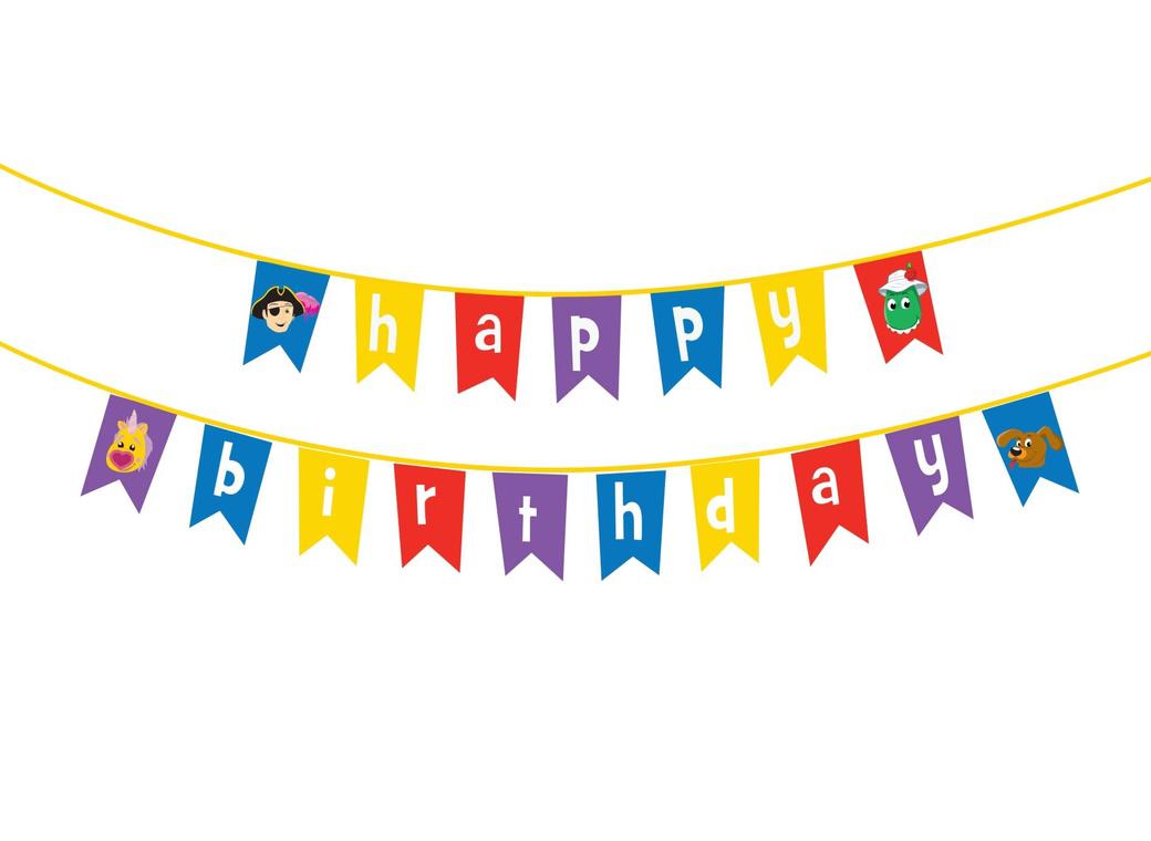 The Wiggles Happy Birthday Pennant Banner