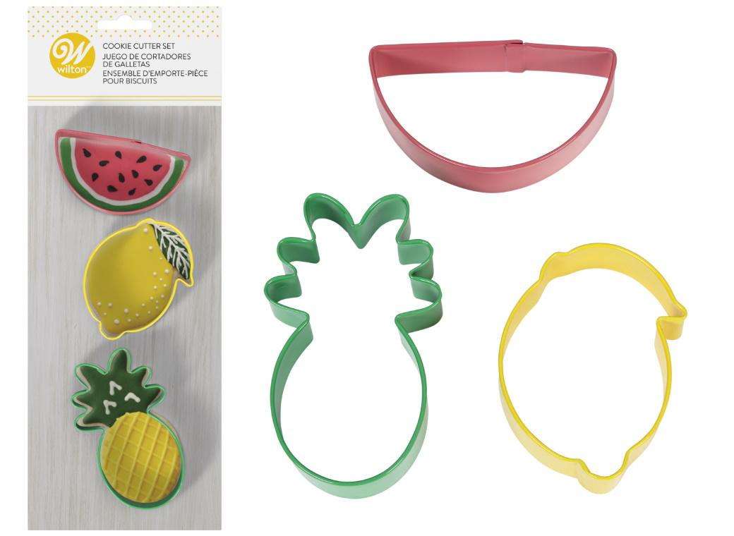 Wilton 3pce Fruit Cookie Cutters Set