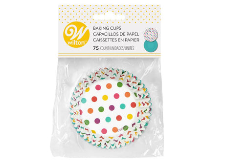 Wilton Solid Dots Cupcake Cases 75pk