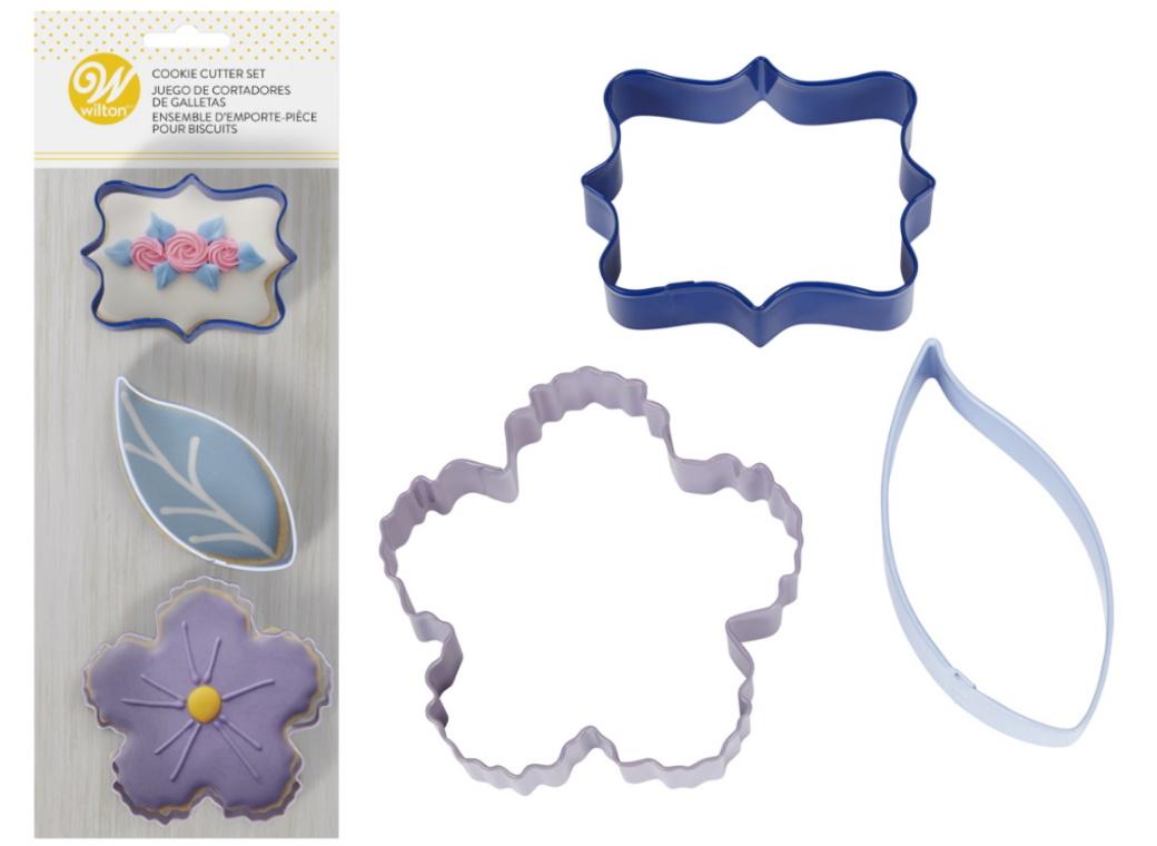 Wilton 3pce Floral Cookie Cutters Set