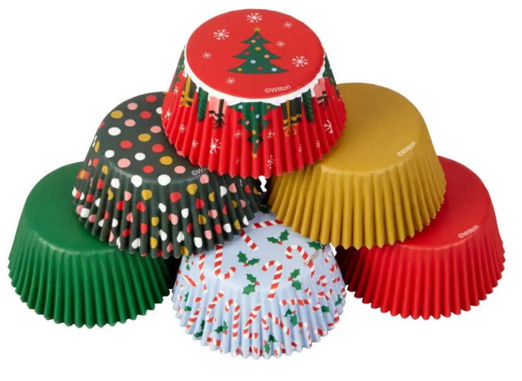 Wilton Cupcake Cases - Traditional Christmas 150pk