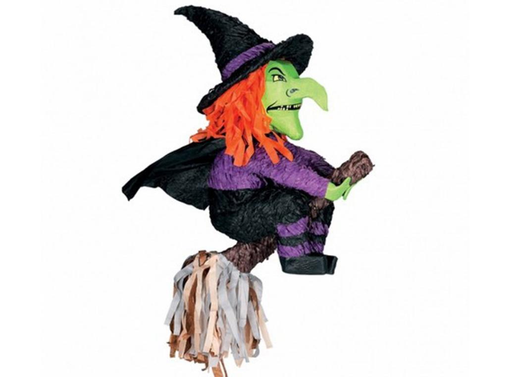 Witch on Broomstick Pinata