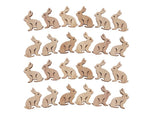 Wooden Rabbit Decorations 24pk