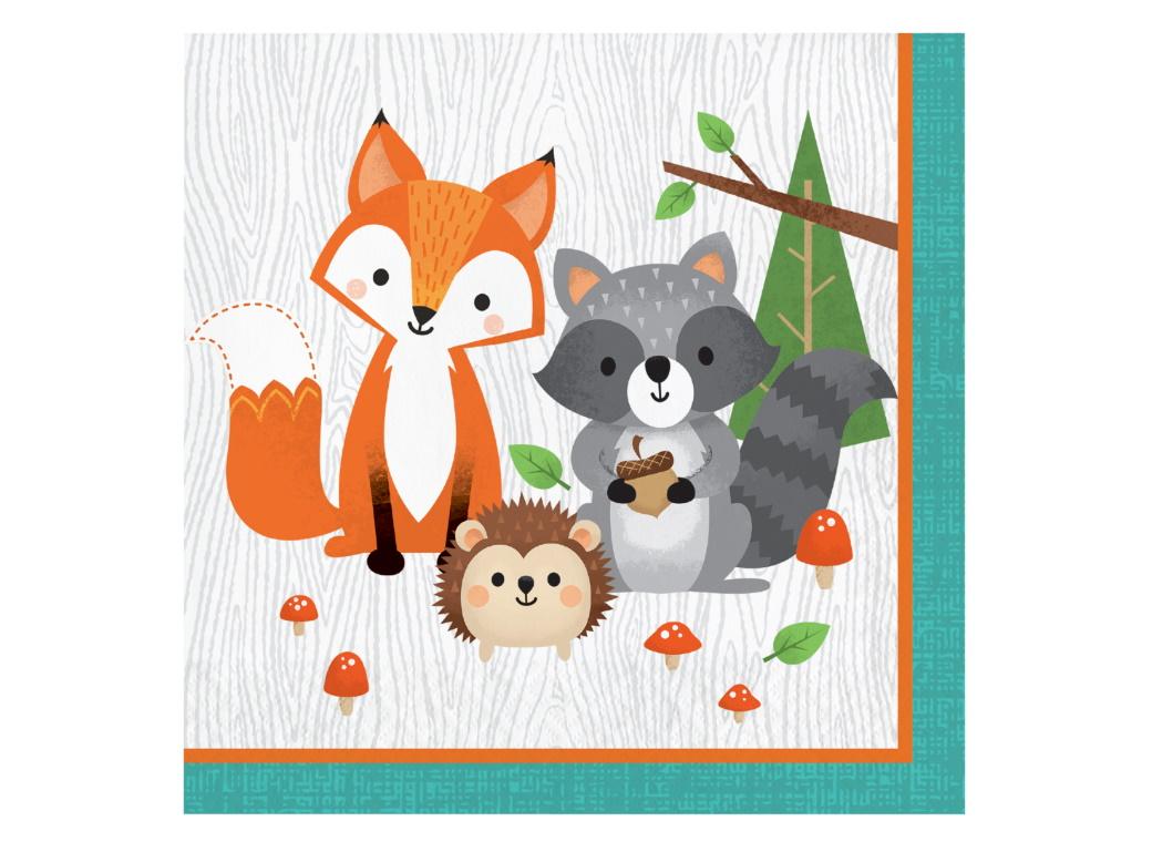 Woodland Animals Lunch Napkins 16pk