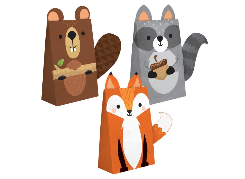 Woodland Animals Treat Bags 8pk