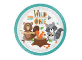 Woodland Animals Wild One Lunch Plates 8pk