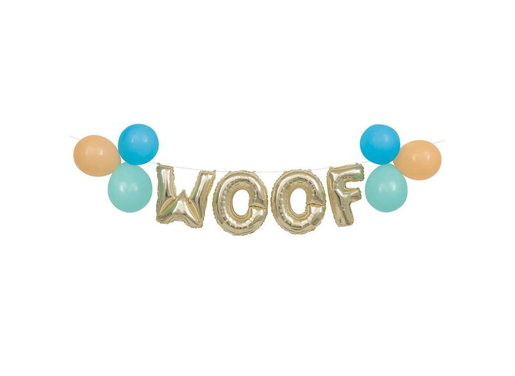 "Woof" Foil Letter Balloon Kit